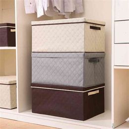 4 sizes clothes Storage Box With Cap Clothes Socks Toy books Sundries Oraganier Household storage box Bins/organizer 210922