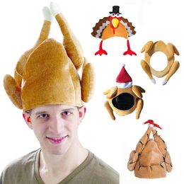 Rolig Bekväm Creative Turkey Cap Centerpiece Headwear Hat Party Accessory Headdress Kostym för jul Thanksgiving Day