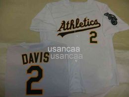 Men Women kids KHRIS DAVIS Sewn Baseball JERSEY New WHITE Professional Custom Jerseys XS-5XL 6XL