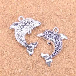 43pcs Antique Silver Bronze Plated dolphin ocean sea Charms Pendant DIY Necklace Bracelet Bangle Findings 33*26mm