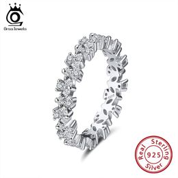 ORSA JEWELS 925 Sterling Silver Love Zirconia For Women Wedding Rings Original Fine Jewellery 2021 SR252