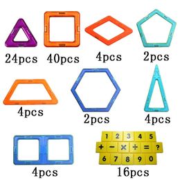 Magnetism Designer Magnetic Building Blocks Toys Standard Size 100 Pcs DIY magnet Constuction Square Building Blocks For Boy Birthday Gift Q0723