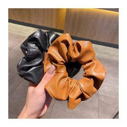 Hair Clips & Barrettes European And American Leather Hip Hop Tide Lady Circle Triangle Standard Act The Role Ofing PU Rope Headdress