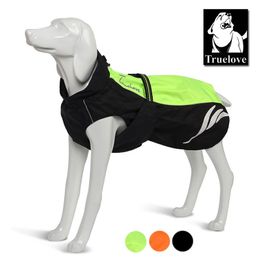 Truelove Reflective Dog Clothes Pet Raincoat Yellow Waterproof Jacket For Small Large Medium s All Seasons Dropship 210914