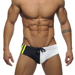 Colour Block Swim Briefs Swimsuit Men Low Rise Surfing Board Beach Up Swimwear Push Up Cup Pad