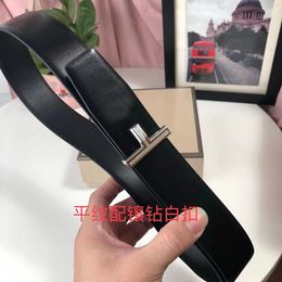 5A+ T. High Quality Designer Belts Men Clothing Accessories Business Belts For Big Buckle Fashion Mens Litchi Grain Genuine Leather With Original box