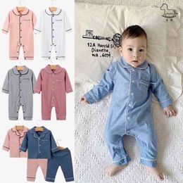 Newborn Clothes Infant Romper Suit Baby Boys Girl Cotton Loungwear Children Kids Homewear Pajamas Evening Dress 210315