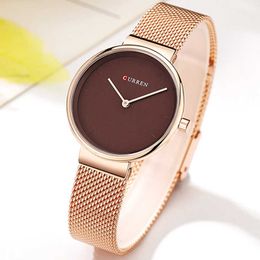 Curren Relogio Feminino Dress Women Watches Luxury Brand Minimalist Waterproof Gold Ladies Wrist Watches Montre Femme 210527