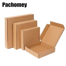 cardboard mailer boxes UK - 10pcs lot Kraft Paper Gift Box Mail Express Shopping Package Cardboard Boxes 20062001 Y0712