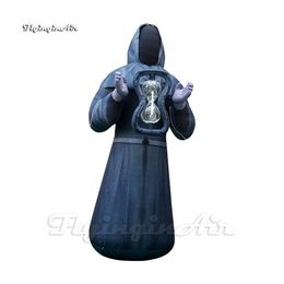 black parade Canada - Outdoor Halloween Parade Performance Inflatable Ghost Mage 5m Personalized Character Black Air Blown Sorcerer Balloon For Street and Yard Decoration