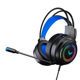 G58 Gaming Headset Gamer Headphones 4D Stereo Surround Wired Earphones USB Microphone Colourful Light PC Laptop Game Headsets