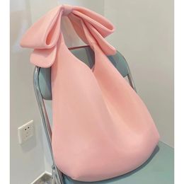 Bowknot Shoulder Bag for Female 2021 Spring Summer Woman New Personality Colour Spliced Bow All Handbag
