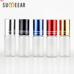 Wholesale 5ml Essential Oil Bottle Glass Roll on Perfume For Oils Empty Cosmetic Case With Steel Beads Rollorhigh qty