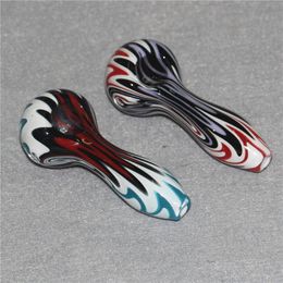 tobacco hand pipe 4 inch cool design glass smoking pipes cigarette oil burner bowls silicone nectar