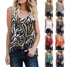 Women Top T Shirt Print Loose Short Ladies Sleeve Leopard Crew Neck Casual Summer Female Home Party Event LX