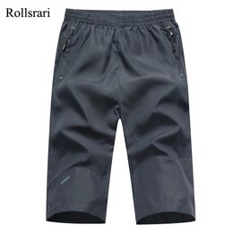 Summer Shorts Men New Arrival Mens Breathable Bermuda Shorts Knee Length Elasticity Brand Quick Dry Casual Solid Plus Size 638 210324