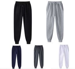 Pantsuits Men and Women Winter Casual Pants Korean Fashion Jogging Autumn Black White Sport Pants Solid Color Daily Sweatpants Y0811