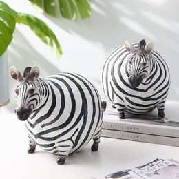 zebra Statue Animal Figurine Creativity Style nordic home accessories home decor home house figurines Office Decoration Gift 210318