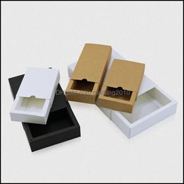 Event Festive Party Supplies Home & Gardensmall Kraft Gift Packaging Paper Box Darwer Boxes Cardboard Soap Candy Packing Wrap Drop Delivery