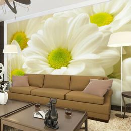 Modern Simple Flower Mural 3D Self Adhesive Wallpaper Living Room Bedroom Dining Room Decor Wall Waterproof