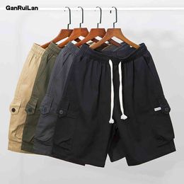 Summer Camouflage Tactical Cargo Men's shorts Khaki Jogger Military Cargo Shorts Men Cotton Casual Loose Men Shorts B0895 210518