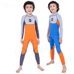 Swim Wear Boys Wetsuit Kids Diving Suit One Piece Long Sleeve Sun Protection Heated Jellyfish Clothing For Swimming /