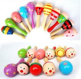 Baby Toys Kids Wooden Rattle Maracas Cabasa Music Instrument Sand Hammer Orff Instrument Maracases Infant toy