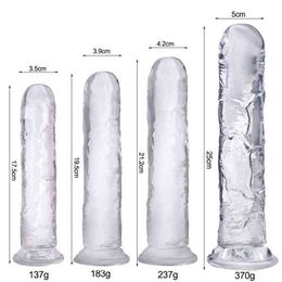 NXY Dildos 25cm Double Dildo, Vaginal Stimulator with Hole, Lifelike Penis Suction Cup, Lesbian Anal Sex Toy, Gelatin Sling Dildo1213