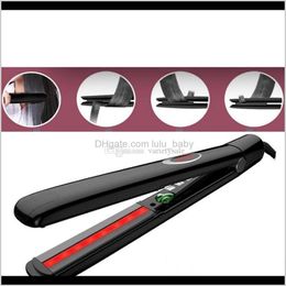 Infrared Hair Straighteners Brush Anion Flat Iron Hair Straightening Comb Tourmaline Ceramic Plate Brush Hair Salon Zwyeo 9Pmdh