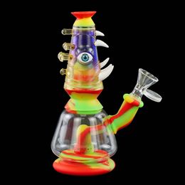 Water pipe monster glass bong silicone bongs smoking hookahs dab rigs hookah fancy boutique pakaging