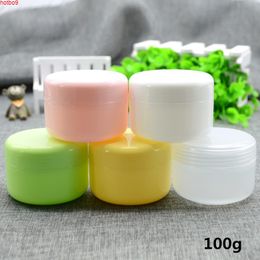 (50pcs/lot)100g PP Hand cream Jar Empty cosmetics container,multicolor small round plastic box,hand Jargoods