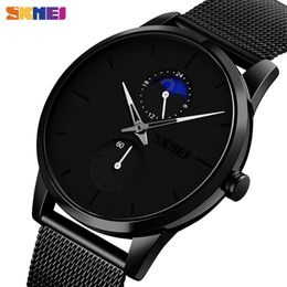 Skmei Business Men Watch Fashion Quartz Watches Simple Stylish Design Mens Wristwatches Waterproof Clock Relogio Masculino 9208 Q0524