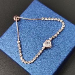 Simple Adjustable Bracelet For Women Design Pendant Heart Shape Valentine Day Love Witness Jewelry Gift Bangle
