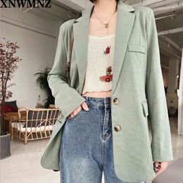 Office Ladies Elegant Ventilation Single Breasted High Street Loose Coat Feminine All Match Slender Women Blazer za 210510