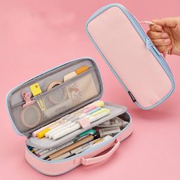 Pencil Bags Kawaii Large Capacity Case Cosmetic School Supplies Multifunction Box Pouch Stationery For Girls Gifts