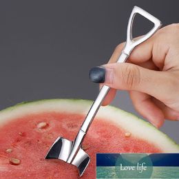 Dinnerware Sets Ice Cream Stainless Steel Spoon Fruit Dessert Hanging Hole Tableware Watermelon Spade Shape Cutlery Kitchen Tool Portable Ho Factory price expert