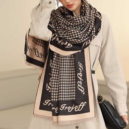 Design Print Women Cashmere Scarf Winter Warm Pashmina Shawls Wraps 2021 Thick Blanket Lady Echarpe Stoles Bufanda Q0828