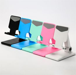 Simple double folding mobile phone holder stand desktop tablet