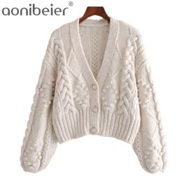 Spring of Europe United States' Artificial Jewellery Button Knitwear Factory Direct Sweater Cardigan Female 210604