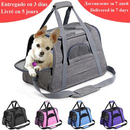 Dog Car Seat Covers Carrier Bags Portable Pet Cat Backpack Breathable Bag Airline Approved Transport Carrying For Cats Small DogDog