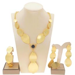 Earrings & Necklace Yulaili Exquisite Pendant Jewellery Set Latest Design Daily Inexpensive Women's Bracelet Earring Ring Jewellery Sets