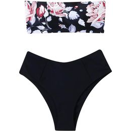 Women's Swimwear Womens Bikini 2021 Print Sexy Push-up Pad Swimsuit Beachwear Set High Quality Bathing Suit Micro