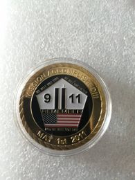USA gift Statue of Liberty 9.11 World Trade Center Attacks Military Challenge Coins for Business Gifts Gold Plated Commemorative Coin