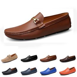 men casual shoes loafers Espadrilles easy triple black white brown bule Denim wine Silver red Leather mens sneakers outdoor jogging walking color #4