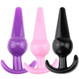 Smooth Anal Plugs Beads Jelly Sex Toys for Couples Women Men Gay G-spot Prostate Massager Adult Products Shop