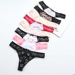 8 Pcs/Lot Voplidia Panties Sexy Thongs String T Back Underwear For Woman Low-waist Seamless Briefs Sensual Lingerie 211021