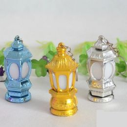 Party Favour Ramadan Gift Lantern Keychain Led Light With AG3 Batteries Outdoor Tools Random Mix Colour