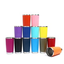 18 Colours 20 oz Stainless Steel Tumbler Cup Travel Beer Mug Water Bottle With Lid Coffee Mugs