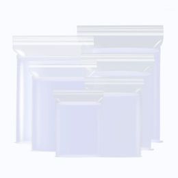 Storage Bags 100pcs/pack Resealable Self Seal Clear Plastic Bag Food Package Vacuum Fresh Kitchen Organiser