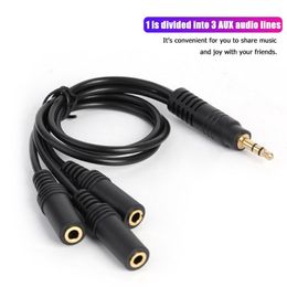 3.5mm Audio Splitter Cable 3 Female to Male Aux Cable for iPhone Samsung MP3 Player Headphone Guitar 3.5mm Jack HUB Spliter Extender Line